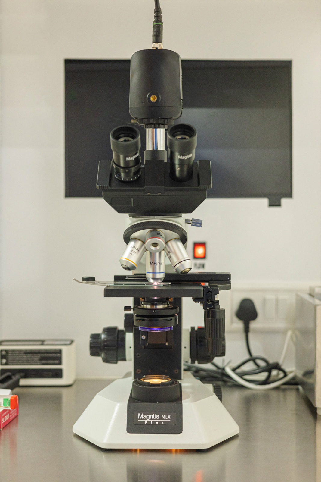 Magnus MLX Plus microscope in Srishti SAFE andrology laboratory, Hubli