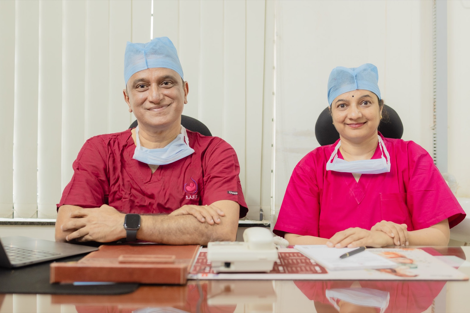 Dr. Shankar N. Bijapur and Dr. Priya Shankar — senior fertility specialists at Srishti SAFE, Hubli